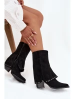 Dámské zimní kozačky s obráceným lemem Vinceza 16516 Černé