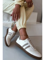 Zazoo N1068 Kožené Nízké Dámské Tenisky Béžové