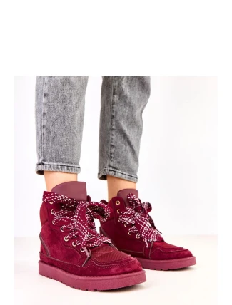 Sportovní zimní obuv C2077 bordó -Solea