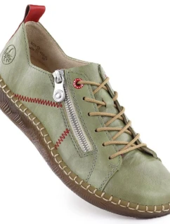 Dámské pohodlné zelené polobotky Rieker N2401-54