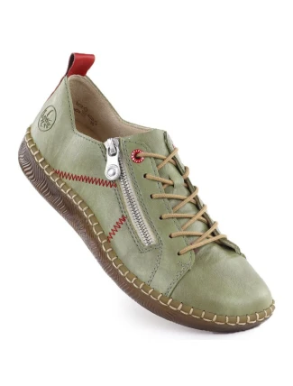 Dámské pohodlné zelené polobotky Rieker N2401-54