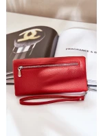 Velká Dámská Peněženka S Ražbou Eko Kůže Červená Martiel