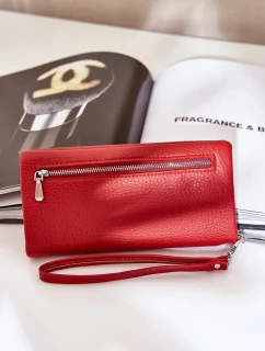 Velká Dámská Peněženka S Ražbou Eko Kůže Červená Martiel