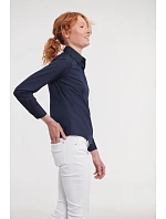 Russell Athletic 924F Popelínová halenka s dlouhým rukávem 11.924F white Russell Athletic 924F Popelínová halenka s dlouhým rukávem 11.924F white