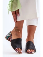 Dámské kožené lodičky na podpatku Lewski Shoes 3209/K Černé Dámské kožené lodičky na podpatku Lewski Shoes 3209/K Černé