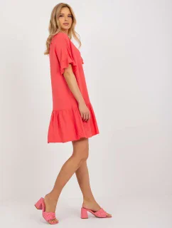 Šaty D73761M30306B korálová