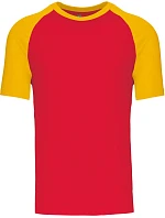 Kariban K 330 Baseballové tričko 20.K330 red/yellow