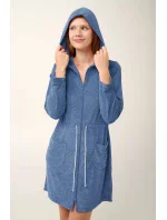 Vamp - Jednoduché šaty frottee s krátkými rukávy 20908 - Vamp Vamp - Jednoduché šaty frottee s krátkými rukávy 20908 - Vamp