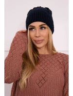 Fleecová čepice Anna K238 navy blue