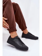 Nízké Dámské Tenisky Z Eko Kůže Big Star NN274576 Černé