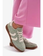 Dámské tenisky z eko semiše zelené Jesavella