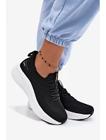 Materiálové Sportovní Boty Dámské Slip-On Kobbo 102425 Černé