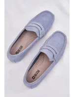 Dámské mokasíny z broušené kůže Big Star – modré
