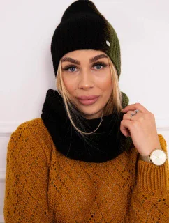 Dámská tříbarevná souprava P103 black+khaki