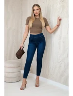 Kalhoty z tmavého denimu s mašlí Kalhoty z tmavého denimu s mašlí