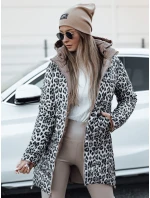 Dámská oboustranná bunda PURRBREEZ dlouhá prošívaná bunda s kapucí camel FashionStreet TY4660