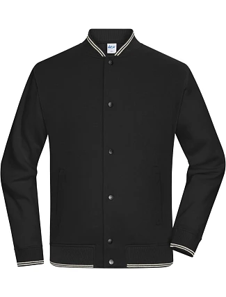 Daiber 8044 College bunda z bio bavlny 02.8044 black/black Daiber 8044 College bunda z bio bavlny 02.8044 black/black