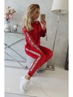 Láska velurová sada červená