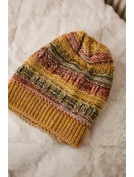 Čepice s fleecem Patrycja K254 hořčice+khaki Čepice s fleecem Patrycja K254 hořčice+khaki