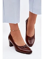 Lodičky na podpatku Vinceza 58622 Hnědé