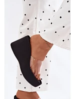 Dámské sandály na platformě s průhledným páskem Černé Zolretia