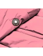 Růžová péřová dámská zimní bunda (CAN-865)