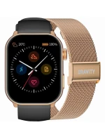 Dámské chytré hodinky GRAVITY GT28-5 řemínek + náramek Rose Gold Black Dámské chytré hodinky GRAVITY GT28-5 řemínek + náramek Rose Gold Black