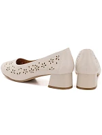 Dámské otevřené béžové lodičky Sergio Leone SK180