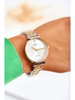 Dámské voděodolné ocelové hodinky Giorgio & Dario Zlato-stříbror