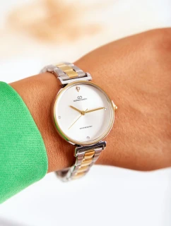 Dámské voděodolné ocelové hodinky Giorgio & Dario Zlato-stříbror