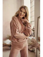 Dámská tepláková souprava Belle 3023 01 Hnědo béžová - Taro Dámská tepláková souprava Belle 3023 01 Hnědo béžová - Taro