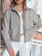Dámská přechodná oversize bunda bomber LUMINA šedá FashionStreet TY4792