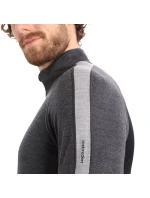 Icebreaker pánské termotriko M Zoneknit 260 LS Half Jet H/BLK grey (IB0A56HF585)