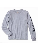 Tričko s dlouhým rukávem Carhartt Sleeve Logo T-Shirt L/S – šedá melírovaná, velikost: L Tričko s dlouhým rukávem Carhartt Sleeve Logo T-Shirt L/S – šedá melírovaná, velikost: L