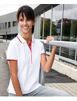 Daiber JN 727 Dámské piqué polo s kontrastní légou 02.0727 black/orange
