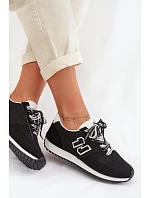 Dámské tenisky s ozdobným šněrováním Černé Henira