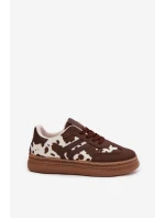 Dámské tenisky na platformě – hnědé Denissa