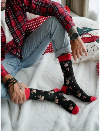 Ponožky Milena 1290-029 Vánoční sob a cukrová třtina 38-46