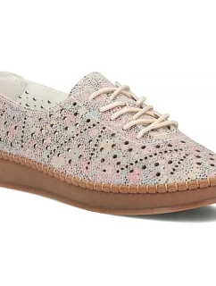 Dámská kožená prolamovaná vícebarevná polobotka Filippo DP6830