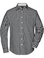 Daiber JN 617 Popelínová kostkovaná košile s dl. rukávem 02.0617 black/white