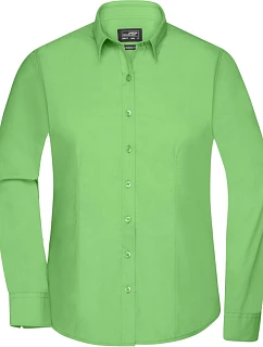 Daiber JN 677 Popelínová halenka s dlouhým rukávem 02.0677 lime green