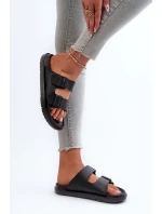 Lehké Pěnové Dámské Žabky S Sponami Big Star NN274A750 Černé