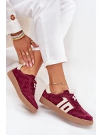 Dámské semišové sneakersy Vinceza 79557 bordové