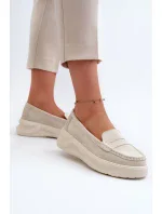 Semišové dámské mokasíny světle béžová Filidia Semišové dámské mokasíny světle béžová Filidia