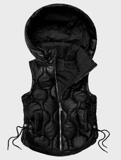 Černá prošívaná dámská vesta se stahovacími boky J style (5M3235-392B)