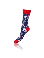 Dárková krabička zábavných crazy ponožek 4 páry CRAZY SOCKS BOX - BELLINDA - červená