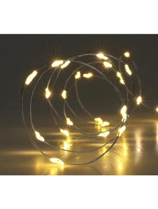 DRÁTĚNÁ SVĚTLA NA BATERIE GIRLANDA 100 VEDLA TEPLÁ BÍLÁ