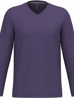 Kariban K 358 Pánské tričko do V s dl. rukávem 20.K358 purple