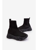 Dětské sportovní boty ze šňůrek Zaelin černé