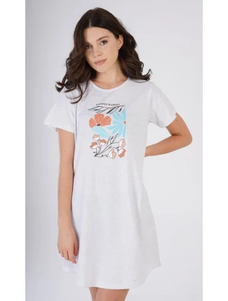 Dámská noční košile s krátkým rukávem Botanical